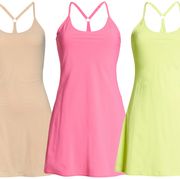 a lineup of outdoor voices exercise dresses available in the nordstrom anniversary sale in a roundup of nordstrom anniversary sale exercise dress 2022